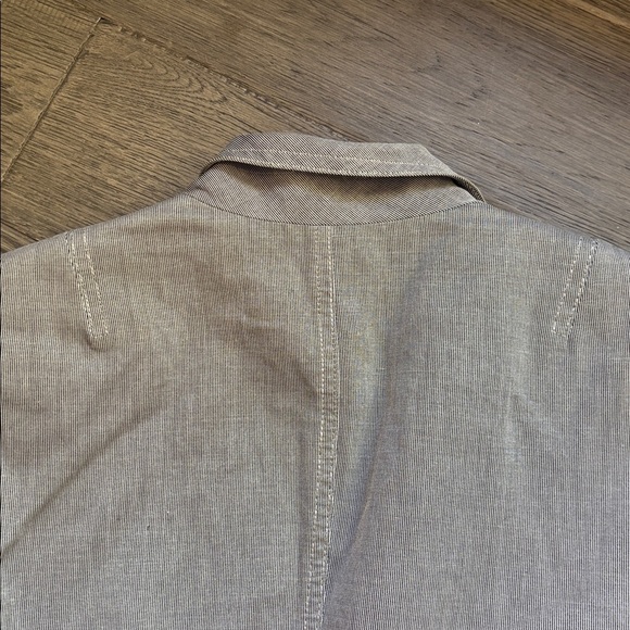 Akris Punto | Black and White Striped Cotton Blend Jacquard Blazer Size 6 - Picture 15 of 16